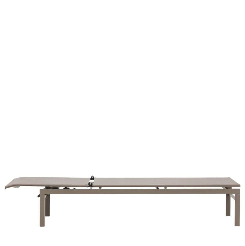 MASSIMO Chaise longue inclinable en aluminium