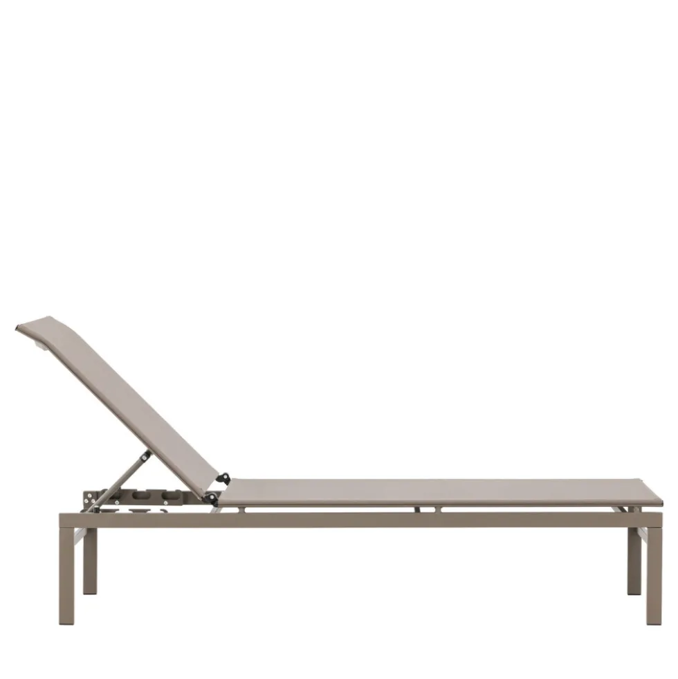 MASSIMO Chaise longue inclinable en aluminium