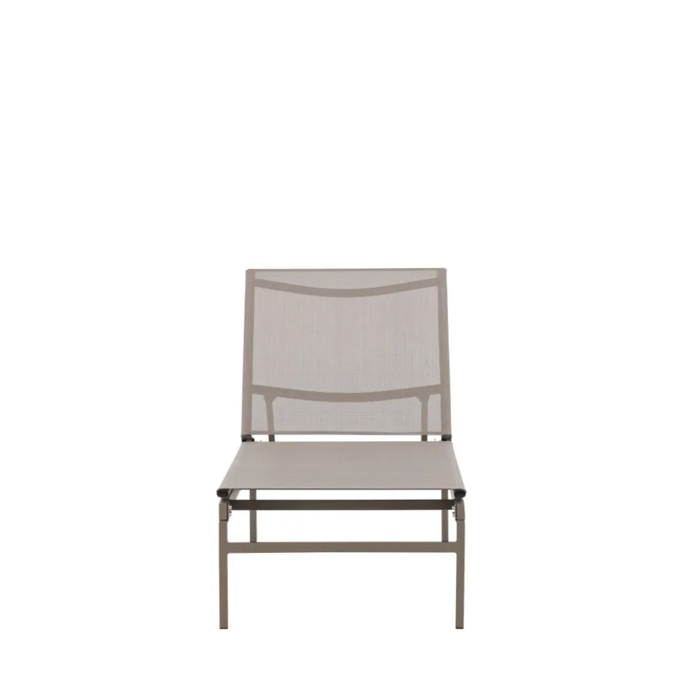 MASSIMO Chaise longue inclinable en aluminium
