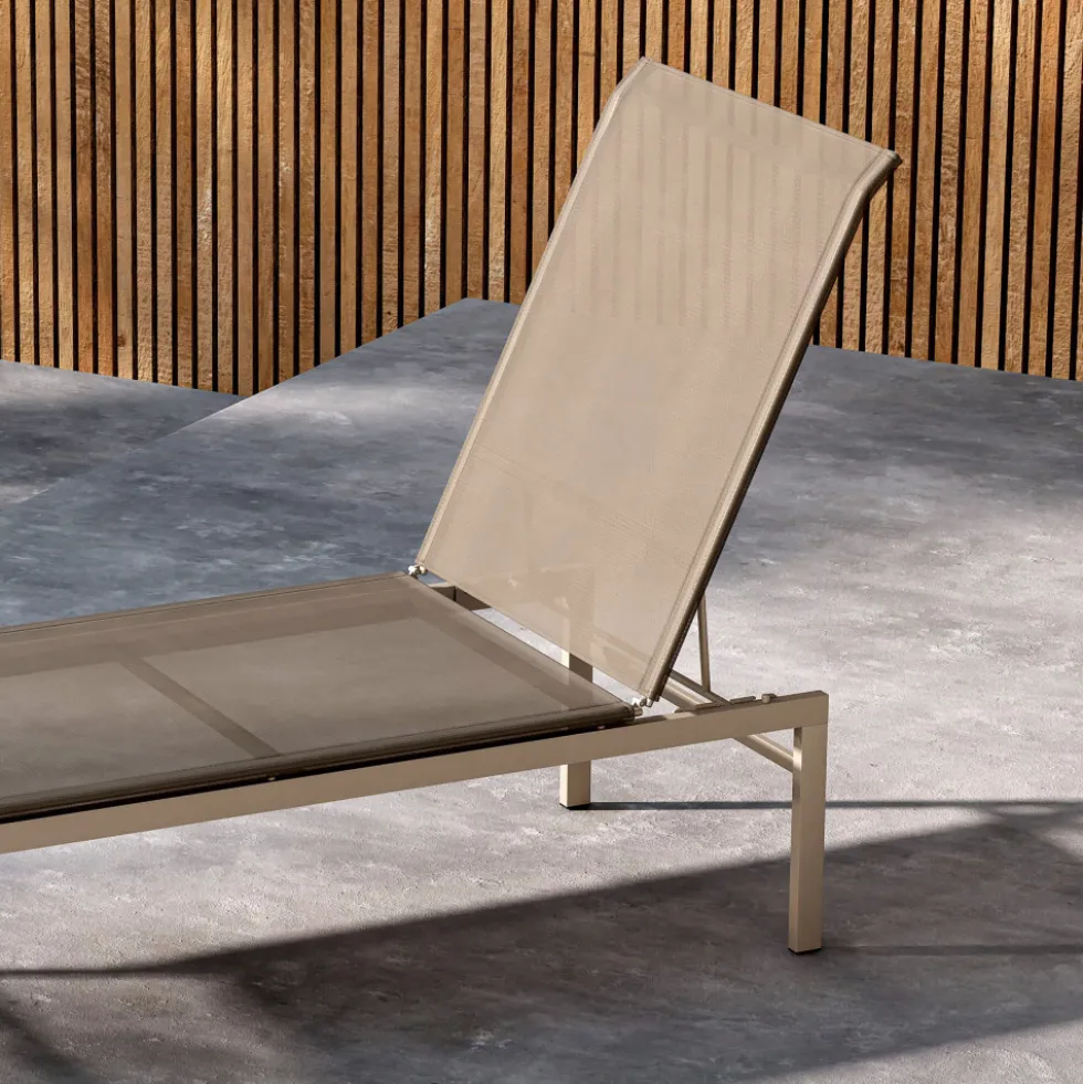 MASSIMO Chaise longue inclinable en aluminium