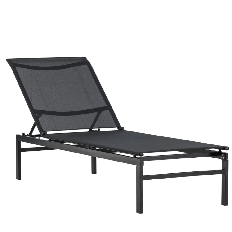 MASSIMO Chaise longue inclinable en aluminium