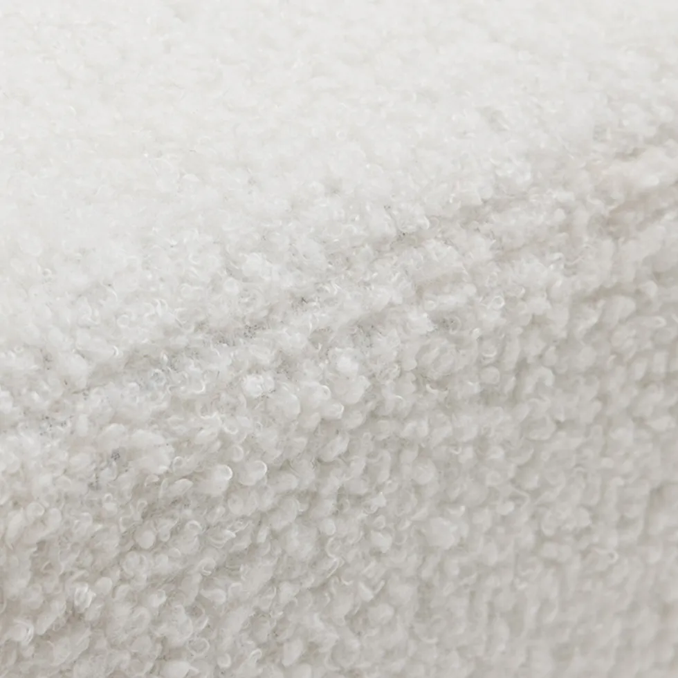 MATERA Canapé d'angle réversible convertible 3 places en tissu bouclette avec coffre