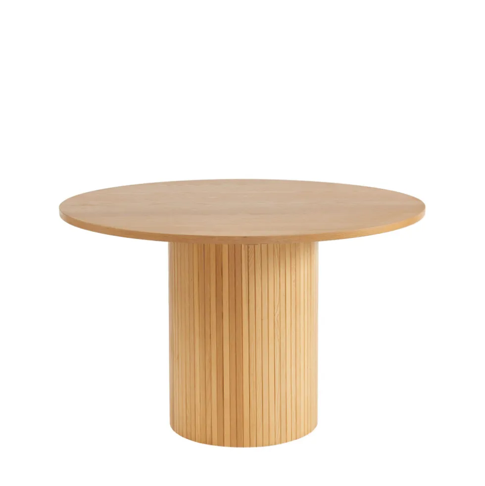 MATI Table à manger 4 personnes ronde en bois