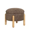 MEDAS Pouf rond en tissu ø45cm