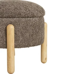 MEDAS Pouf rond en tissu ø45cm