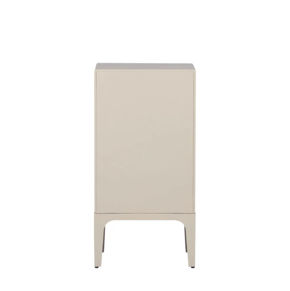 MERGE Petit meuble de rangement 4 tiroirs en bois et métal H89cm