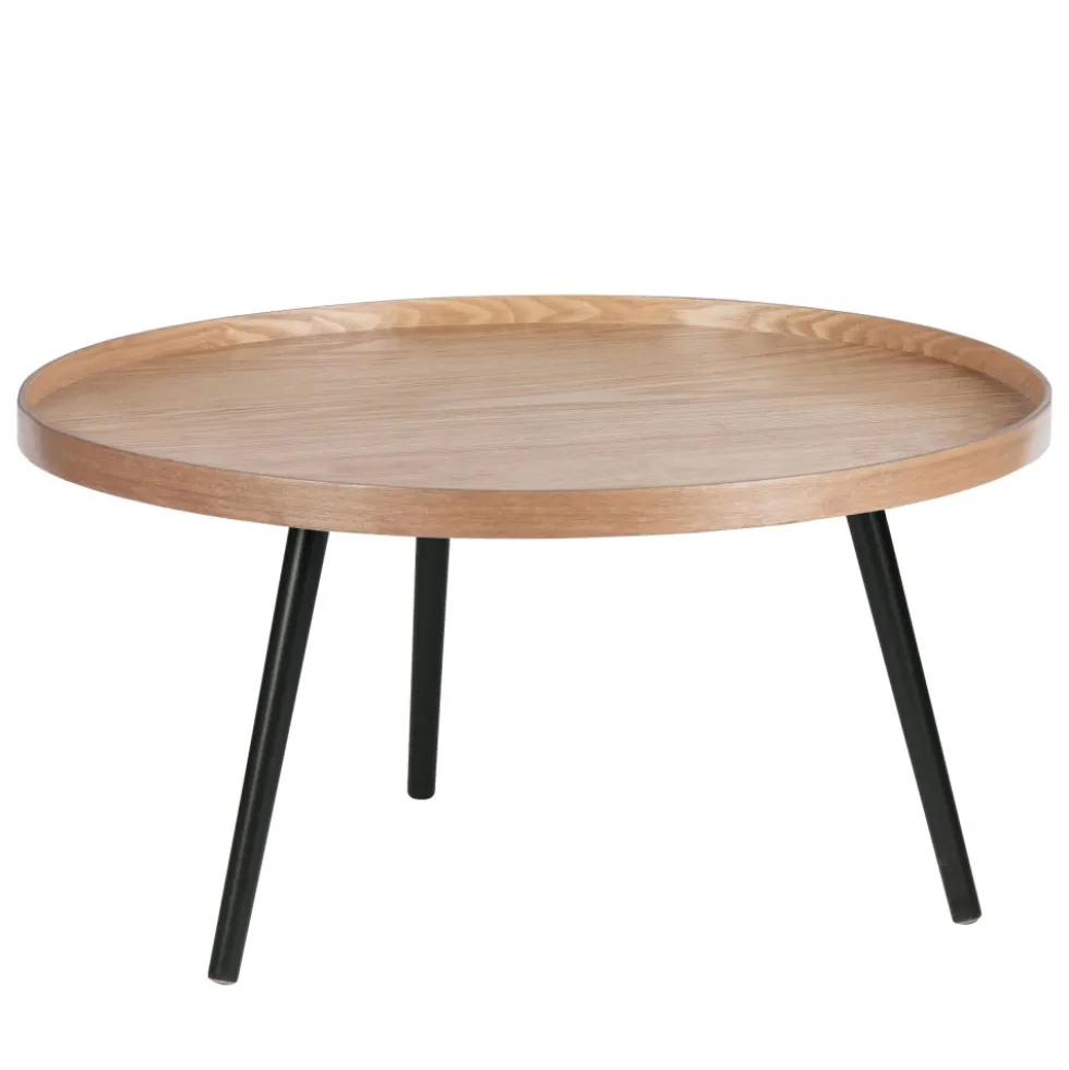 MESA Table d'appoint ronde bois ø78cm