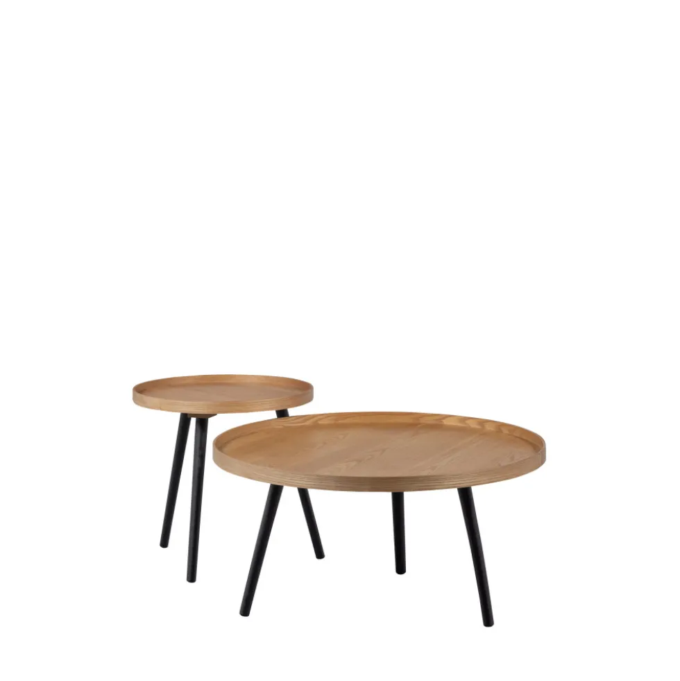 MESA Table d'appoint ronde en bois ø45cm