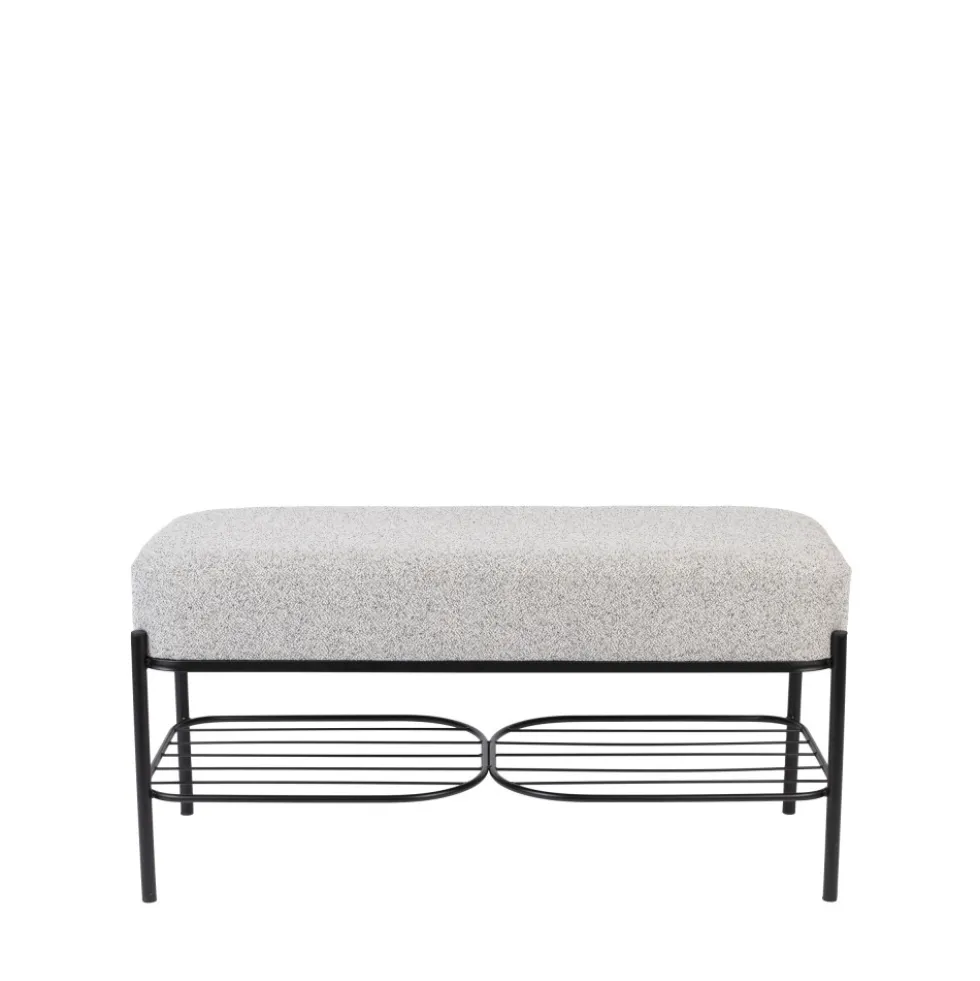 MILOU Banc en tissu et métal