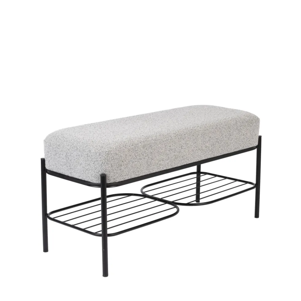 MILOU Banc en tissu et métal
