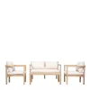 MIRANA Salon de jardin 4 personnes en bois d'acacia