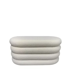 MIRO Banc coffre en tissu bouclette L85cm