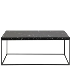 MIXO Table basse en effet marbre et métal 110x55cm