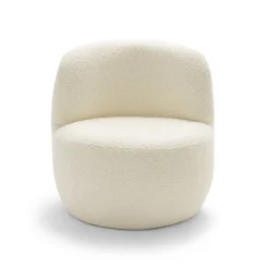 MO Fauteuil rond en tissu bouclette