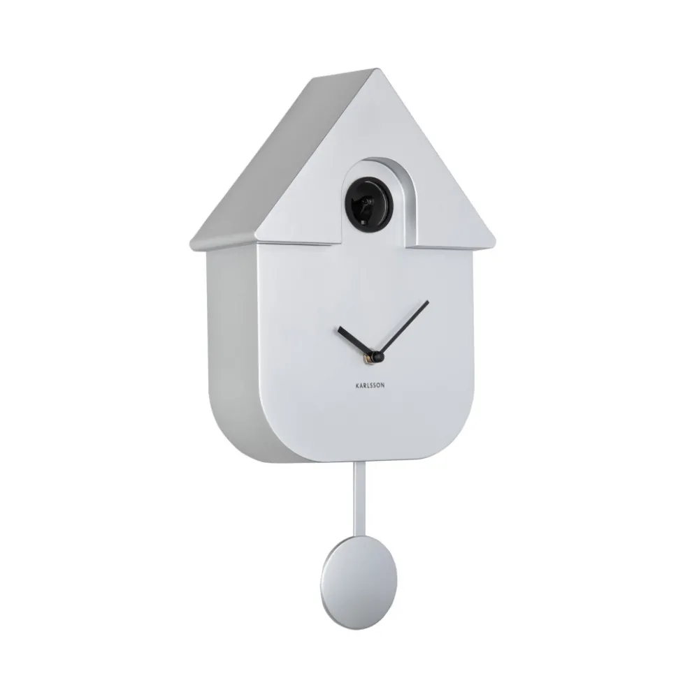 MODERN CUCKOO Horloge à pendule finition métallisée