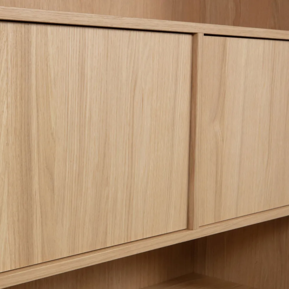MODULAIR Bibliothèque 2 portes en bois H199cm