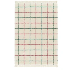 MOKA Tapis à motif quadrillage coloré