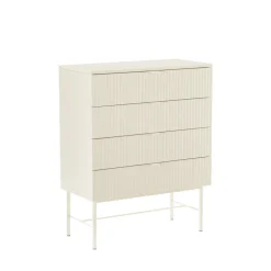 MOLLY Commode 4 tiroirs en bois et métal L79cm