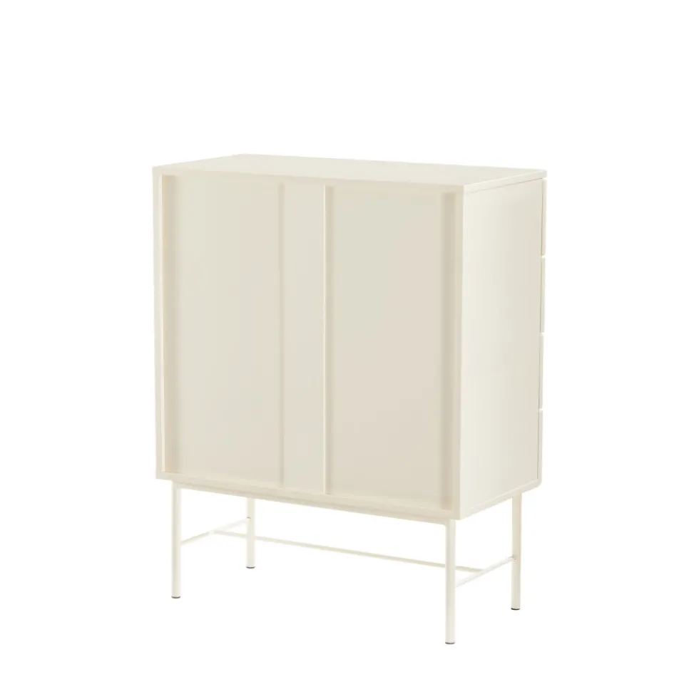 MOLLY Commode 4 tiroirs en bois et métal L79cm