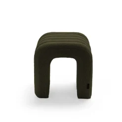 MUI Tabouret rembourré en tissu bouclette