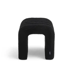 MUI Tabouret rembourré en tissu bouclette