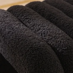 MUI Tabouret rembourré en tissu bouclette