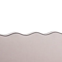NAGOYA Lit coffre en tissu avec tête de lit ondulée 140x190cm