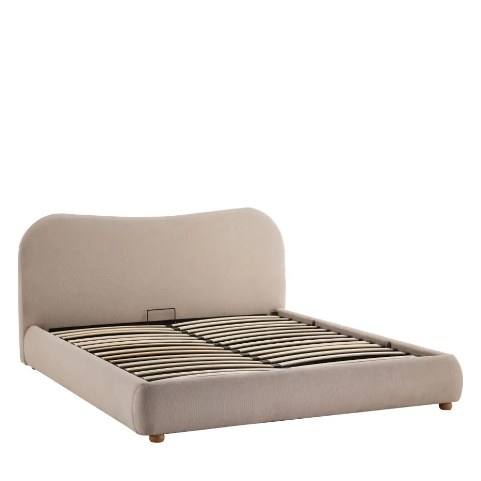 NAPO Lit coffre en tissu 140x190cm