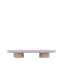NARVIK Table basse ovale effet marbre 190x60cm