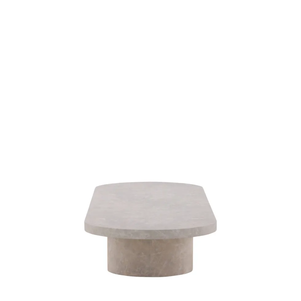 NARVIK Table basse ovale effet marbre 190x60cm