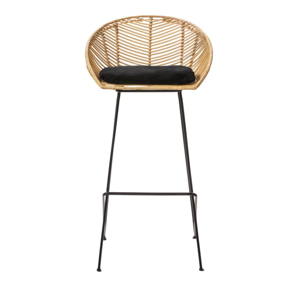 NAULU Tabouret de bar en rotin 76cm