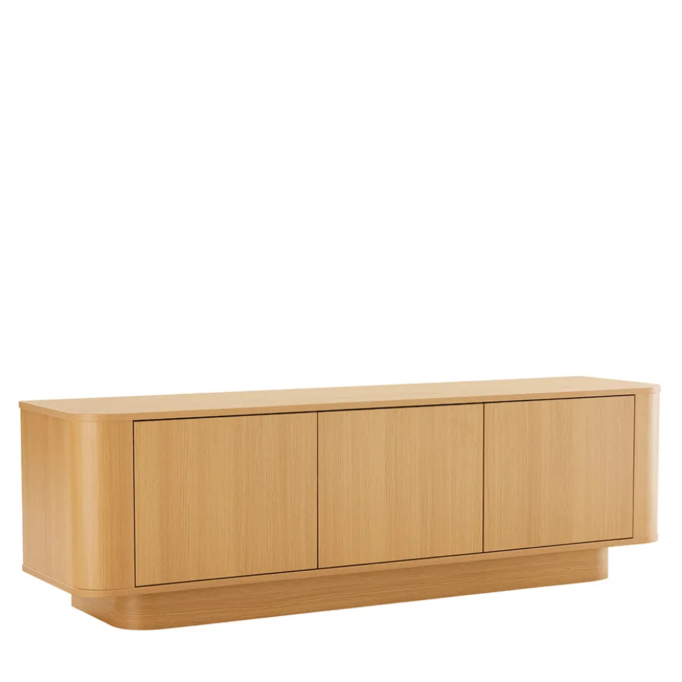 NAVAN Meuble tv 3 portes en bois L160cm