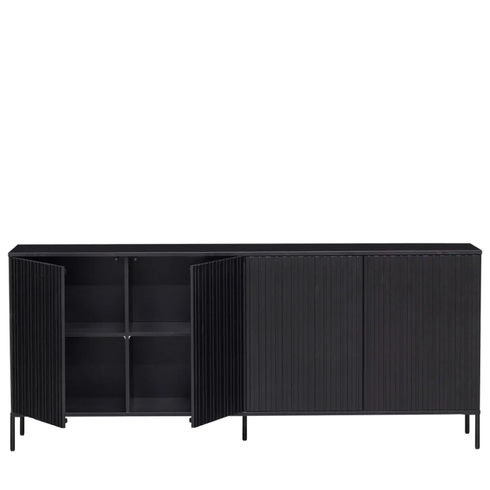 NEW GRAVURE Buffet 4 portes en bois L200cm