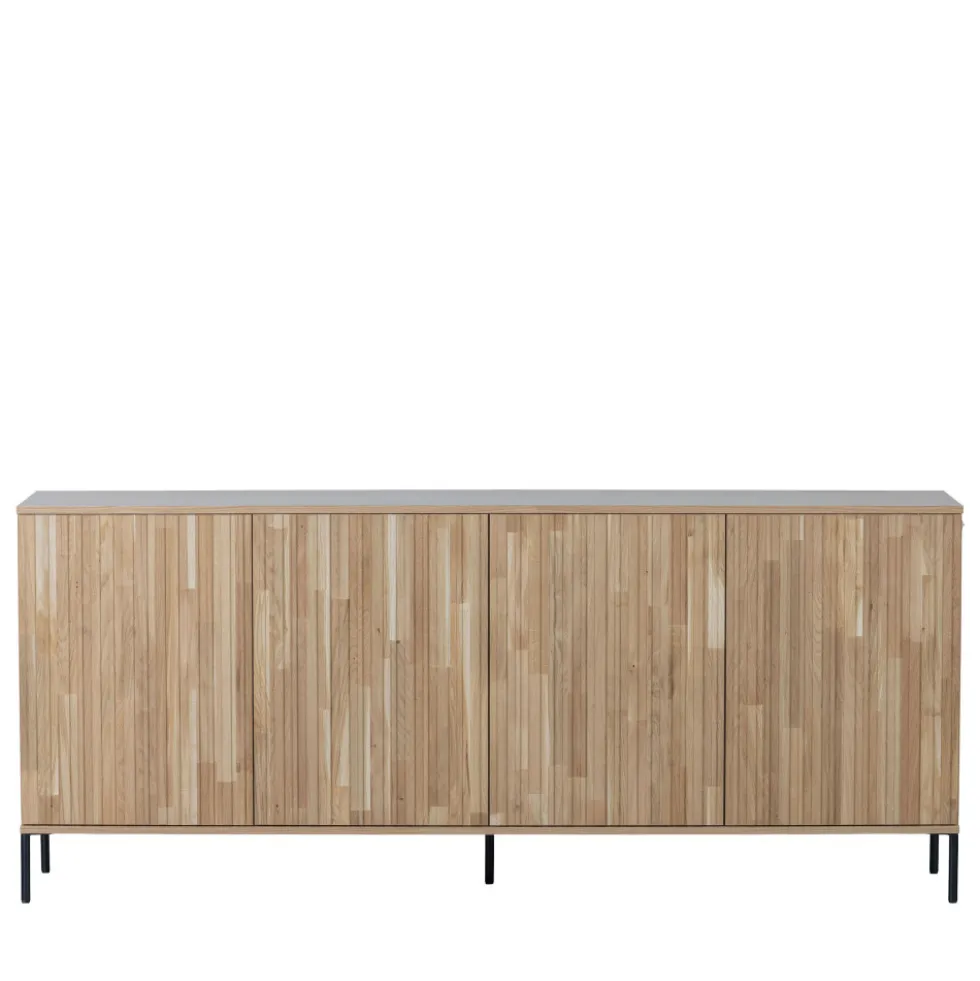 NEW GRAVURE Buffet 4 portes en bois L200cm