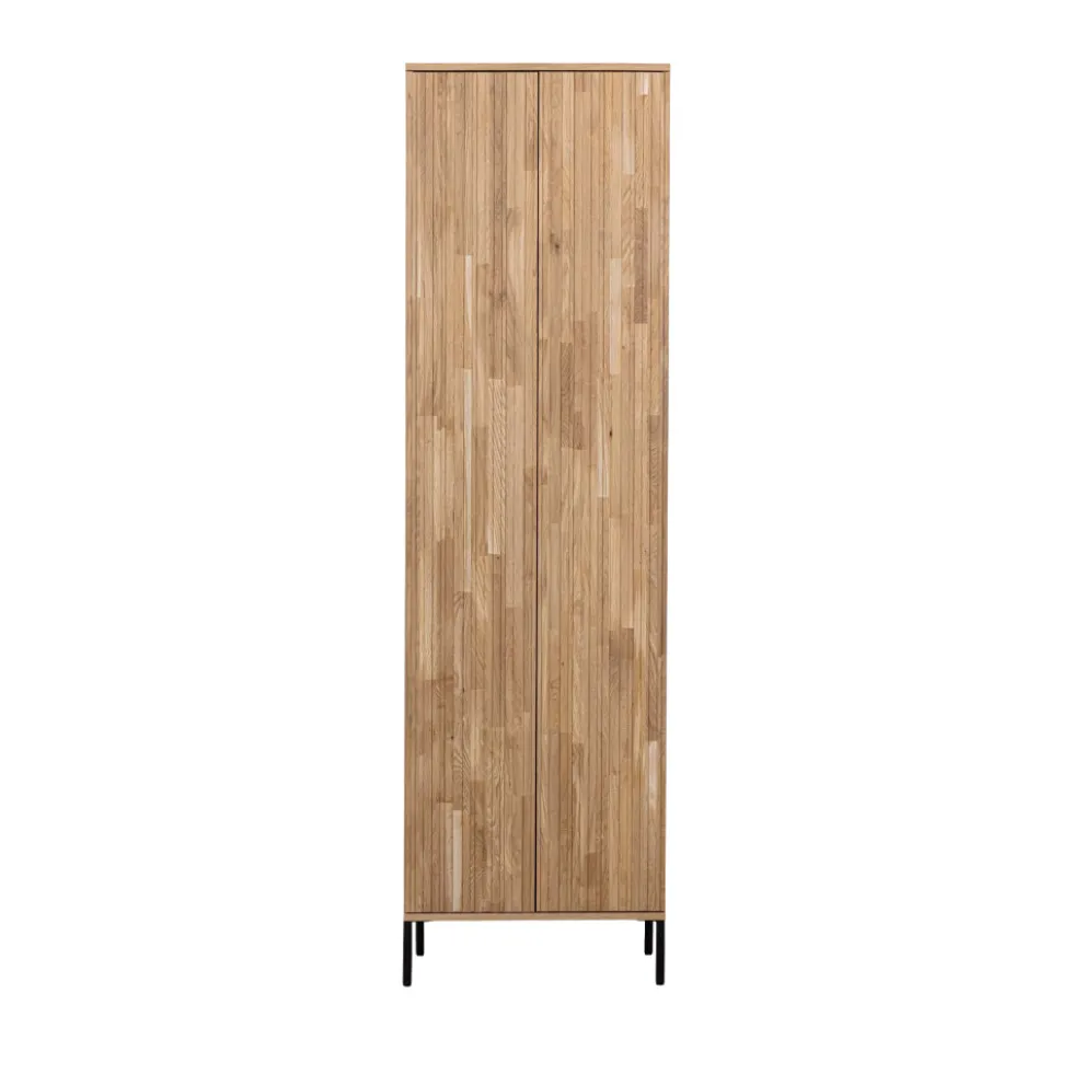 NEW GRAVURE Colonne de rangement en bois 2 portes 1 tiroir H210cm