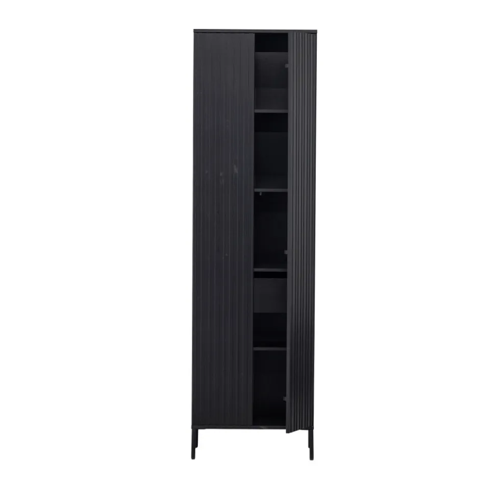 NEW GRAVURE Colonne de rangement en bois 2 portes 1 tiroir H210cm
