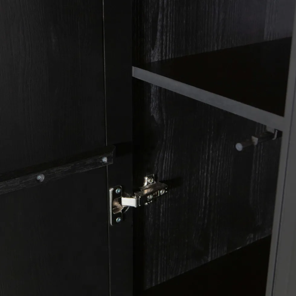 NEW GRAVURE Colonne de rangement en bois 2 portes 1 tiroir H210cm