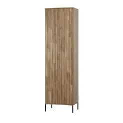 NEW GRAVURE Colonne de rangement en bois 2 portes 1 tiroir H210cm