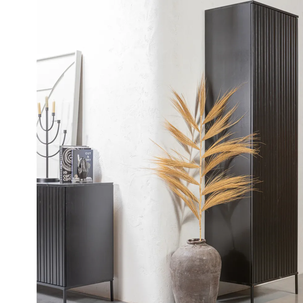 NEW GRAVURE Colonne de rangement en bois 2 portes 1 tiroir H210cm