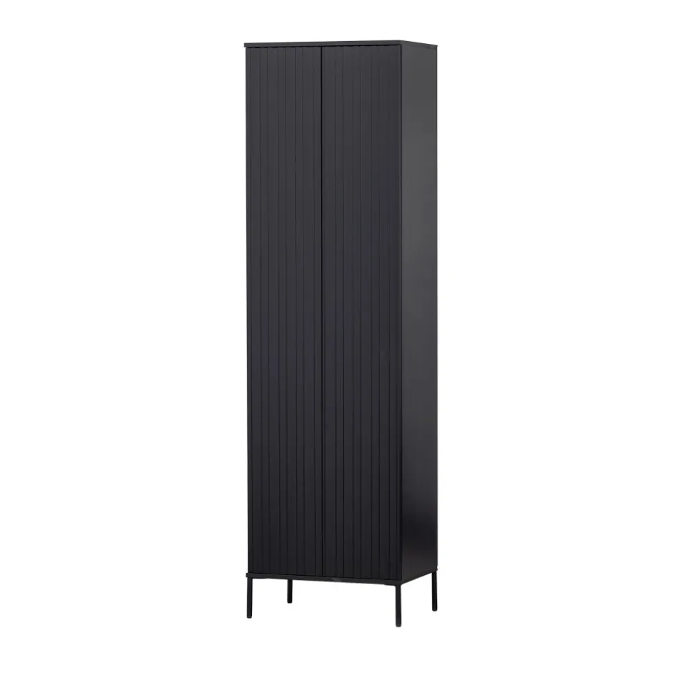 NEW GRAVURE Colonne de rangement en bois 2 portes 1 tiroir H210cm
