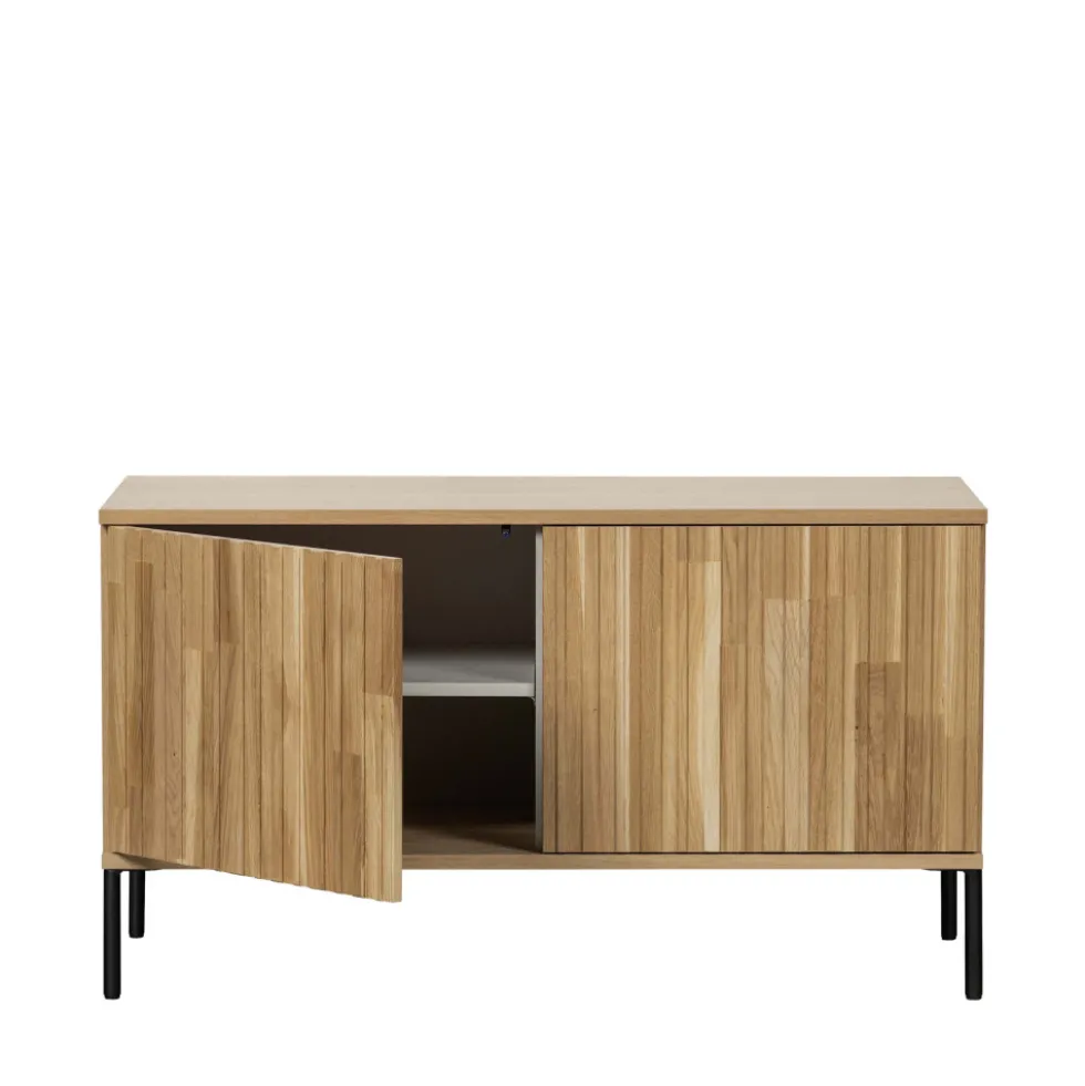 NEW GRAVURE Meuble TV 2 portes en bois L100cm