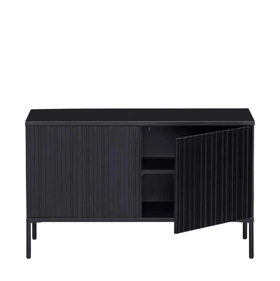 NEW GRAVURE Meuble TV 2 portes en bois L100cm