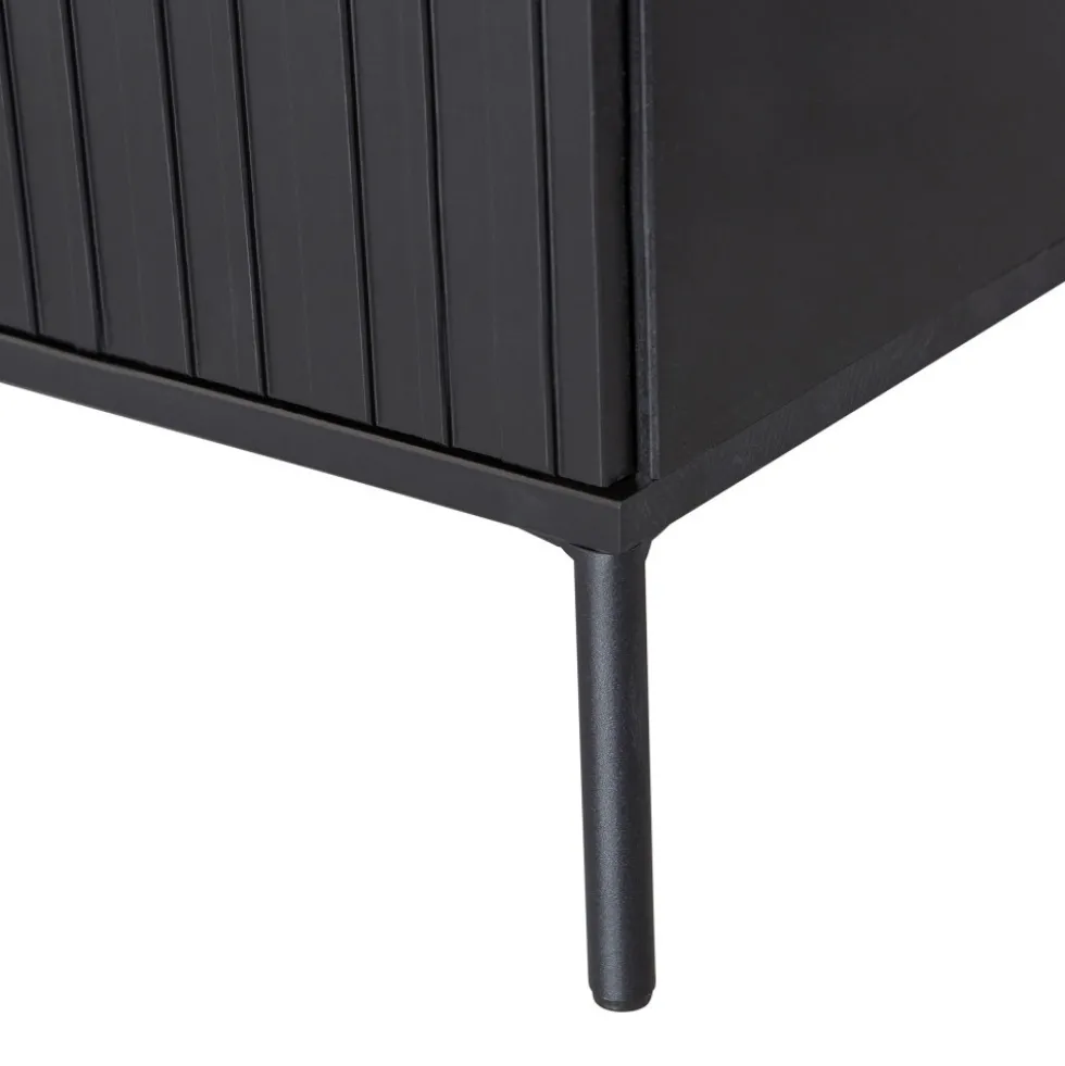 NEW GRAVURE Meuble TV 2 portes en bois L100cm