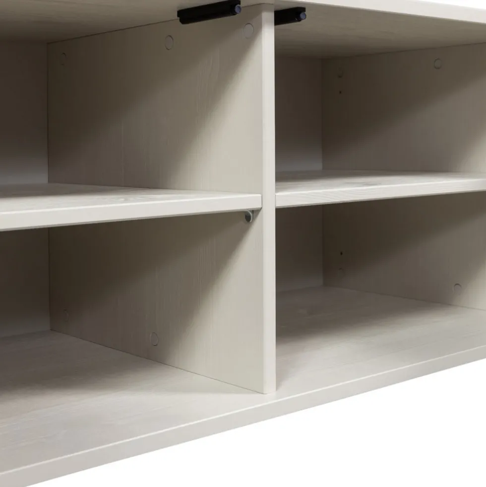 NEW GRAVURE Meuble TV 2 portes en bois L100cm