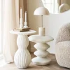 NEWTOWN Table d'appoint ronde en fibre d'argile 40x40cm