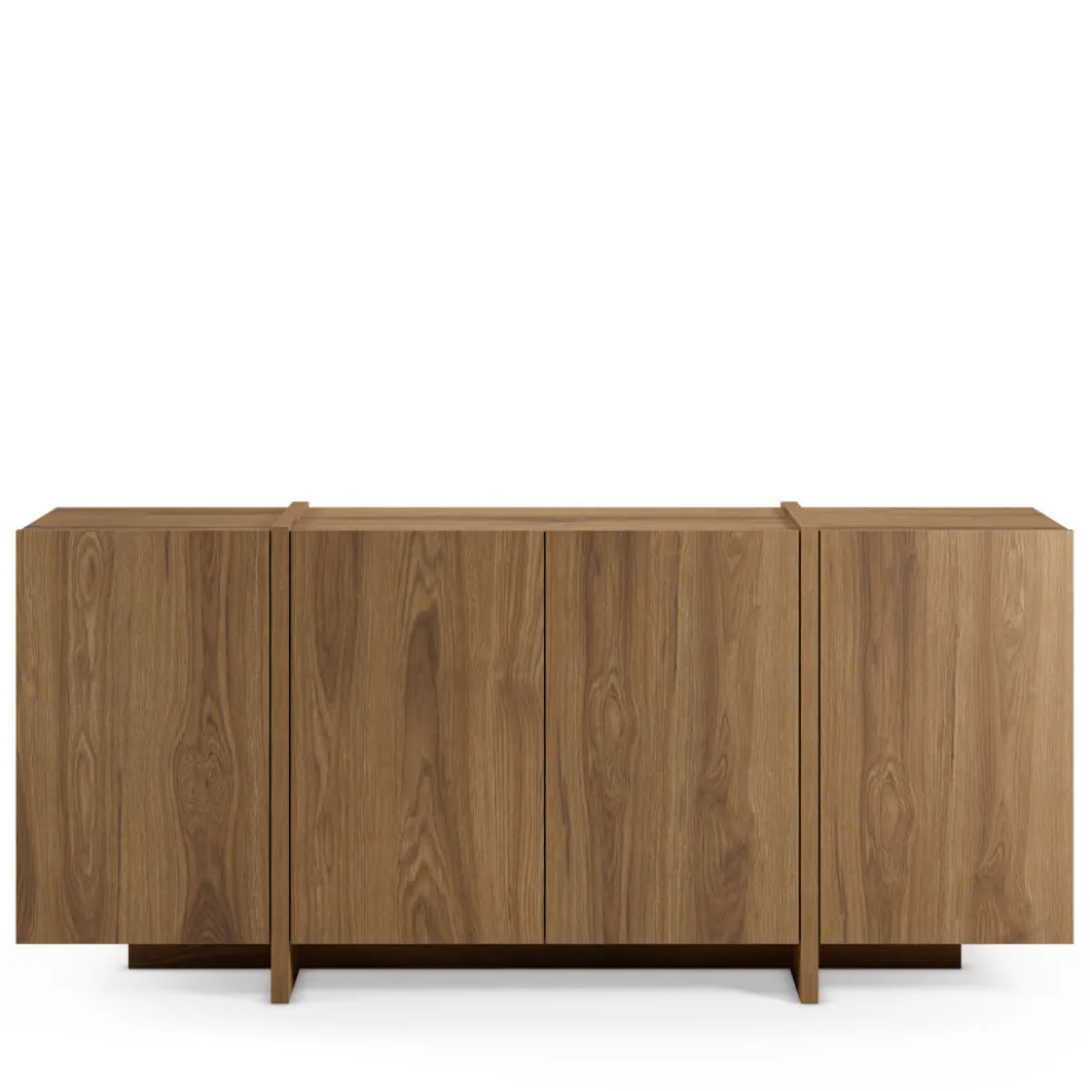 NICOLE Buffet 4 portes en bois L180cm