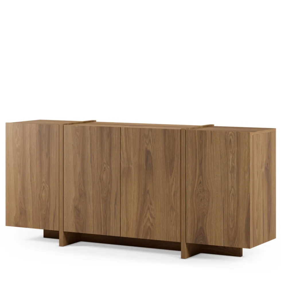 NICOLE Buffet 4 portes en bois L180cm