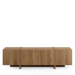 NICOLE Meuble TV 4 portes en bois 180cm
