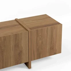 NICOLE Meuble TV 4 portes en bois 180cm