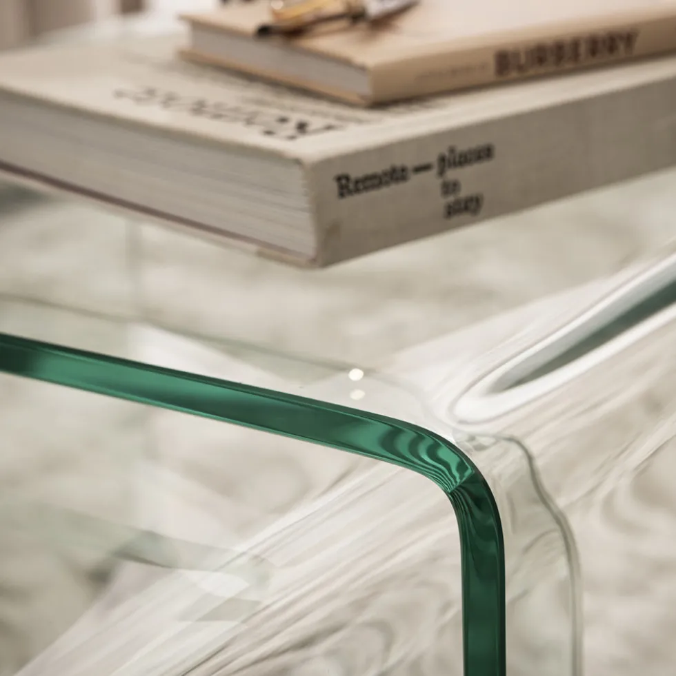 NIDO Lot de 2 tables basses gigognes en verre